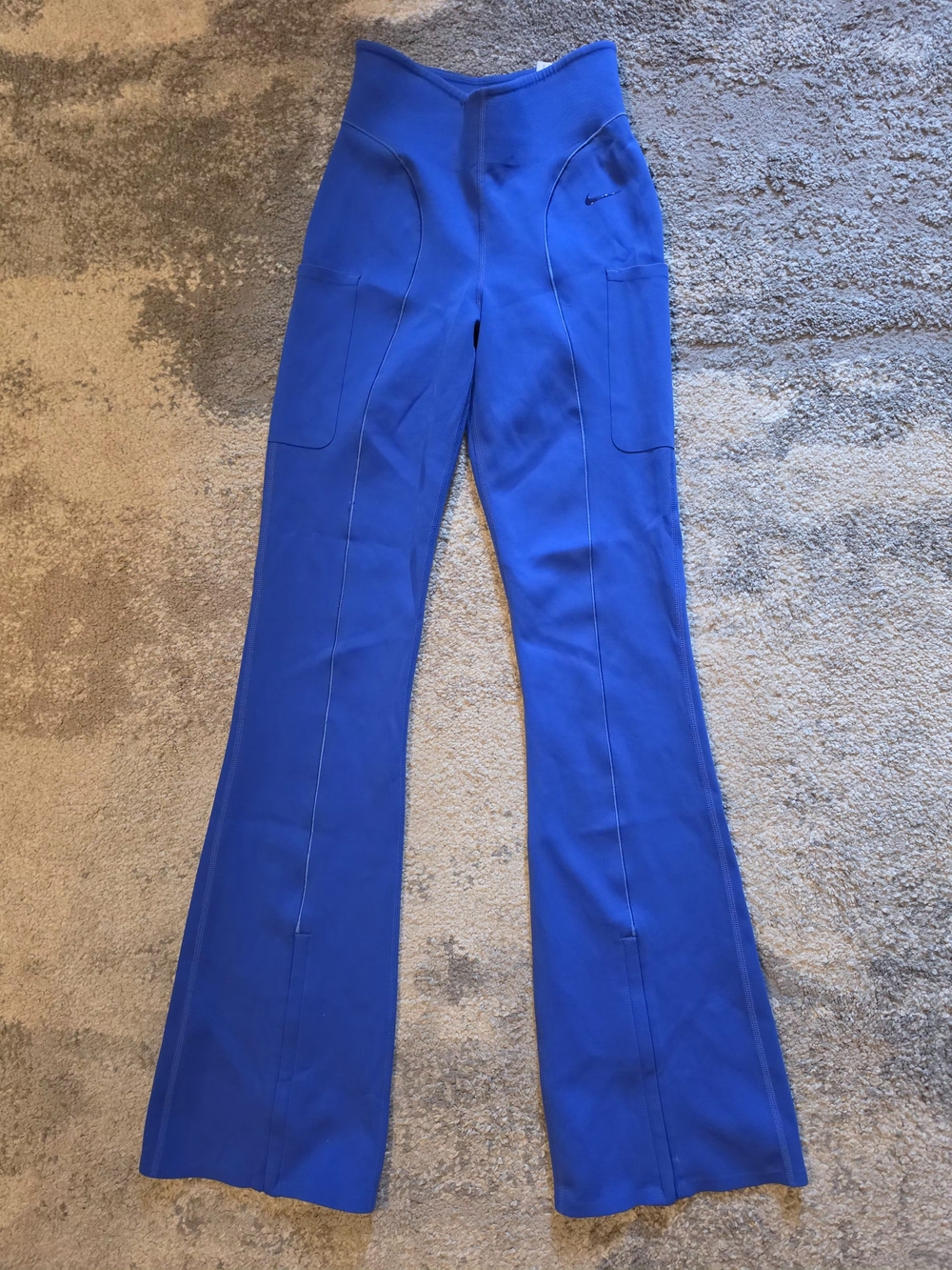Nike Women's Royal Blue High-Waist Flare Pants